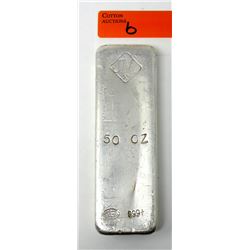 Rare 50 Oz. Johnson Matthey .999+ Silver Bar