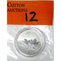 2012 .9999 Fine Silver Canadian $20 Coin