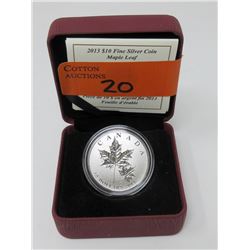 2013 Fine Silver Canada "Maple Leaf" $10 Coin