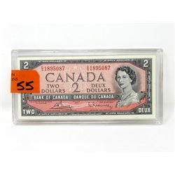 1954 Canadian $2 Bank Note  - DG Prefix