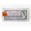 Image 1 : 1954 Canadian $10 Bank Note  - TV Prefix