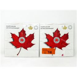 2 Canadian 2018 Fine Silver "Heats Aglow" Coins