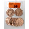 Image 1 : Six 1 Oz. Donald J. Trump .999 Copper Rounds