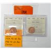 Image 1 : Two ICCS Graded Canadian Pennies
