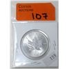 Image 1 : 1 Oz .9999 Fine Silver 2017 Canada Maple Leaf Coin