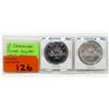 Image 1 : Two 1960s Canadian .800 Silver Dollar Coins