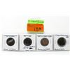 Image 1 : 4 Antique One Cent Canadian Colonial Tokens
