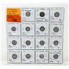 Image 1 : 15 Vintage Canadian King George V Silver Dimes