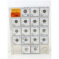 Complete Canadian King George VI Dime Set