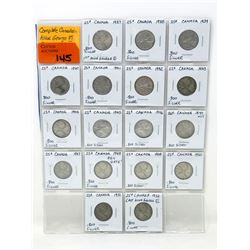 Complete Canada King George VI Quarter Set