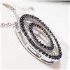 Image 2 : Silver Rhodium Plated Sapphire(1.5ct) Necklace (~weight 3.4g), Suggested Retail Value $160