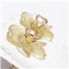 Image 2 : 10K Yellow Gold White Topaz(0.6ct) Earrings, Suggested Retail Value $100