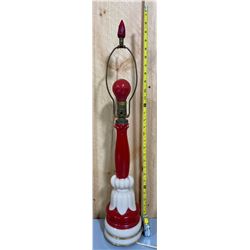 ALADDIN ART DECO RED & IVORY LAMP