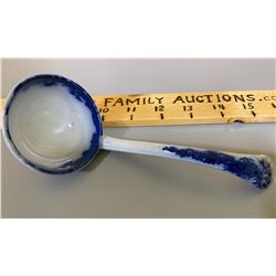 ANTIQUE FLOW BLUE CHINA LADLE