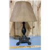 Image 1 : VINTAGE CAST LAMP W/ EAGLE CLAW FOOT BASE