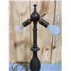 Image 3 : VINTAGE CAST LAMP W/ EAGLE CLAW FOOT BASE