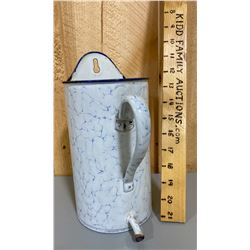UNIQUE ENAMEL JUG W/ SPOUT & MEASUREMENTS
