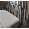Image 1 : WROUGHT IRON QUEEN SIZE BED - HEADBOARD W/ RAILS
