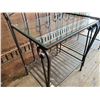 Image 2 : SET OF 2 WROUGHT IRON END TABLES W/ GLASS TOPS