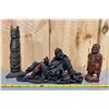Image 1 : LOT OF 3 CARVED FIGURINES