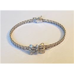 LADY'S WHITE GOLD / CUBIC ZIRCONIAS BRACELET