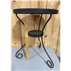 Image 1 : METAL PATIO SIDE TABLE W/ STAR PATTERN CUT OUT