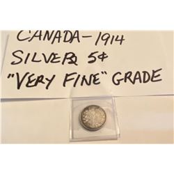 1914 CND SILVER 5 CENTS