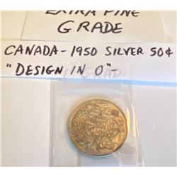 1950 CND SILVER 50 CENT COIN