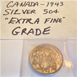 1943 CND SILVER 50 CENT COIN