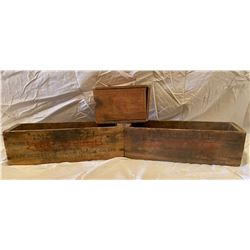 2 INGERSOLL CREAM CHEESE BOXES & 1 HALIFAX CODFISH BOX