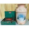 Image 1 : MILK CAN & COLEMAN CAMP STOVE