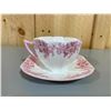 Image 1 : SHELLEY PINK FLOWERED TEA CUP