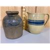 Image 1 : WOODBRIDGE CROCK & VINTAGE MILK JUG