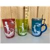 Image 1 : SET OF 3 MARY GREGORY GLASS PIECES