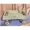 Image 2 : CHILDS PAINTED WAGON WITH WOOD WHEELS