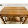 Image 2 : ANTIQUE WOOD SIDE TABLE WITH MAGAZINE RACK