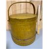 Image 1 : ANTIQUE COVERED WOOD BUCKET