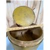 Image 2 : ANTIQUE COVERED WOOD BUCKET