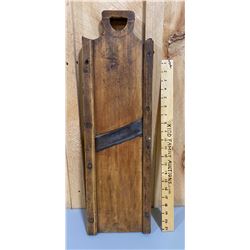 LARGE ANTIQUE WOODEN CABBAGE SLICER