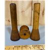 Image 1 : LOT OF 3 WOODEN BOBBINS