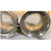 Image 2 : LOT OF 2 'SHILLING' GLASS BOTTOM' PEWTER TANKARD MUGS