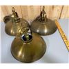 Image 1 : GROUP OF 3 BRASS HANGING LIGHTS