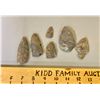 Image 1 : LOT OF 6 STONE ARROWHEADS