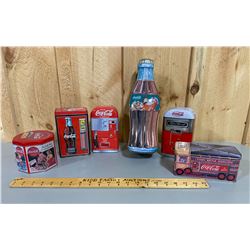 LOT OF 5 COCA-COLA COLLECTIBLE TINS