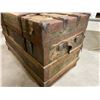 Image 3 : ANTIQUE STEAMER TRUNK