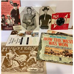 COWBOY TV THEMED LOT - INCLUDING 1962 'HOW TO MAKE A HOLSTER' BOOK.