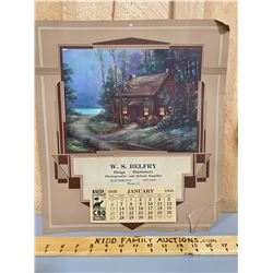 1935 WOODBRIDGE CALENDAR - BELFRY DRUGS - COMPLETE