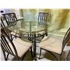 Image 1 : WROUGHT IRON & GLASS DINING TABLE WITH 4 CHAIRS