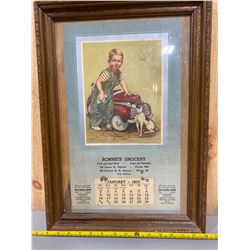 FRAMED 1955 CALENDAR - SIMCOE