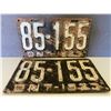 Image 1 : PAIR OF 1923 ONTARIO LICENCE PLATES